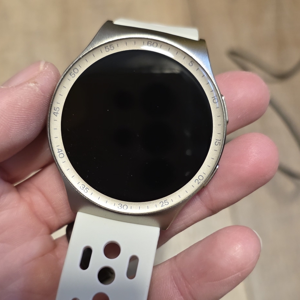 Reebok ($150) Fitness Smartwatch Beige Perforated Sport Band - Picture 5 of 6